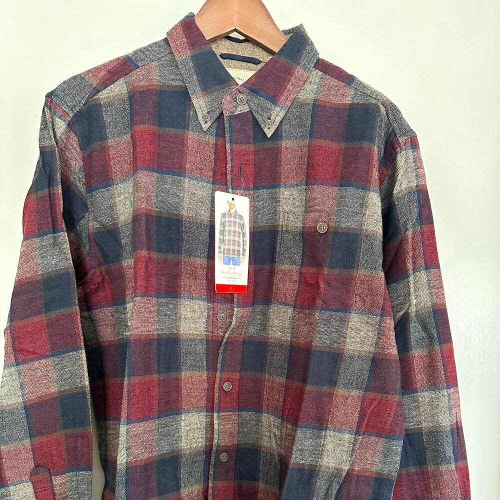 Weatherproof Vintage Flannel - Merlot color - Mens M